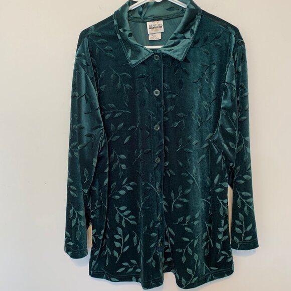 T. J. BENTLEY PLUS GREEN TUNIC SIZE 1X - Picture 1 of 3